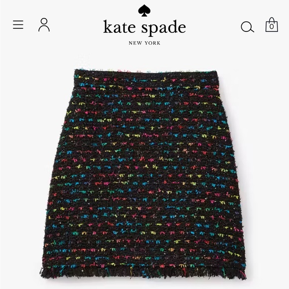 kate spade Dresses & Skirts - Kate Spade Black Multicolor Tweed Mini Skirt